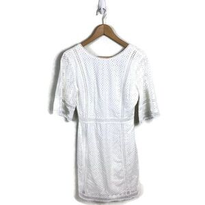 NEW NWT L’agence Dress White Eyelet Sheath